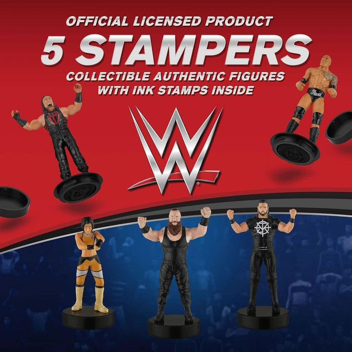 WWE Wrestler Superstar Stampers 5pk Character Figures Set Kids Party Cake Toppers PMI International Image 3