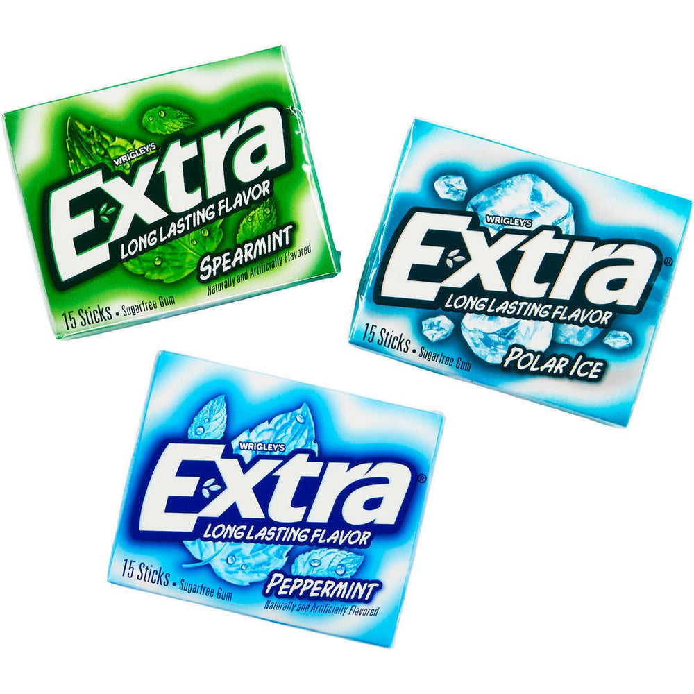 Extra Sugar Free Chewing Gum Mint Variety Pack 15 Sticks (18 Count) Image 2