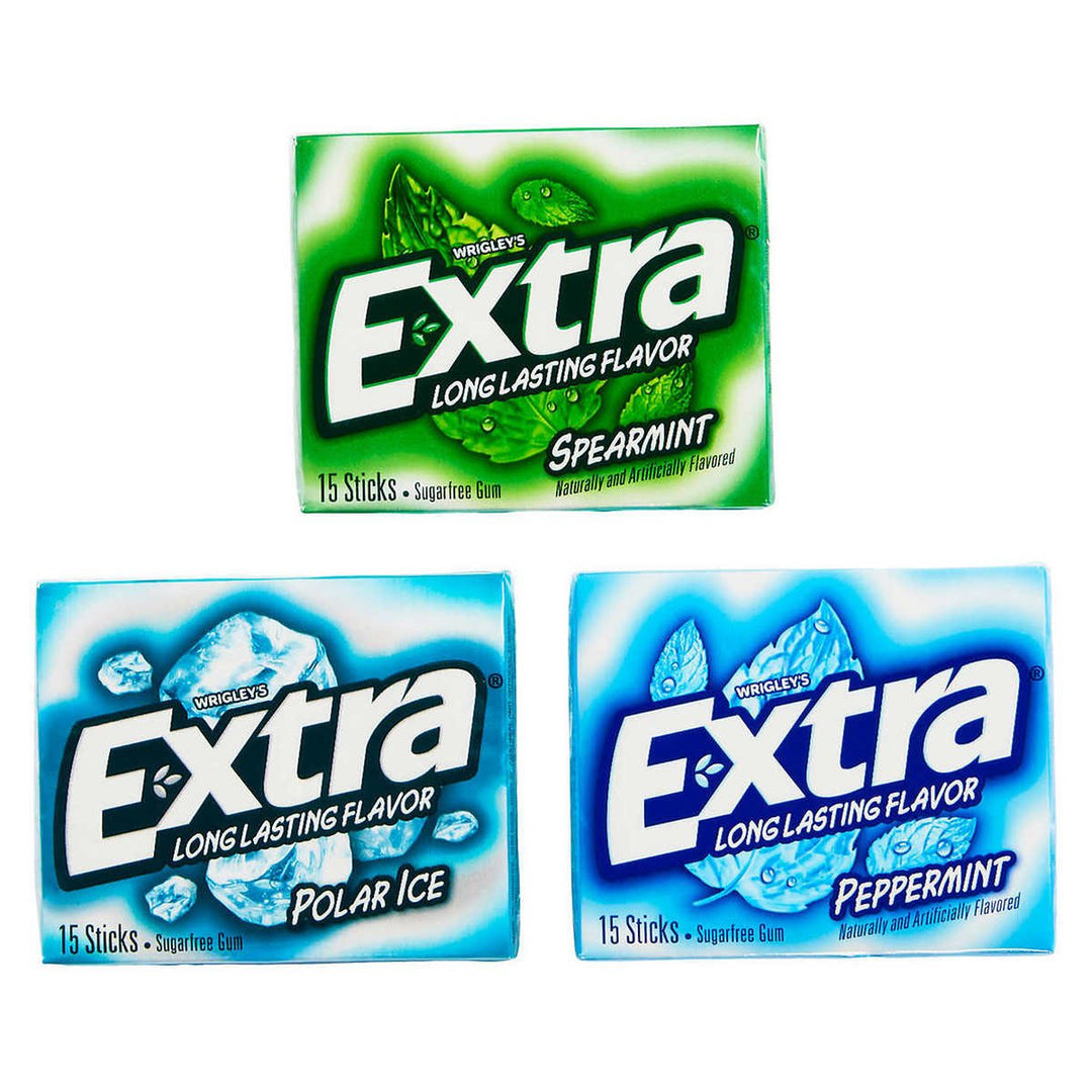 Extra Sugar Free Chewing Gum Mint Variety Pack 15 Sticks (18 Count) Image 3