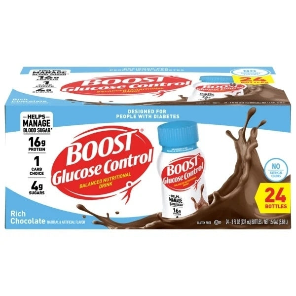 Boost Glucose ControlRich Chocolate8 Fluid Ounce (Pack of 24) Image 1