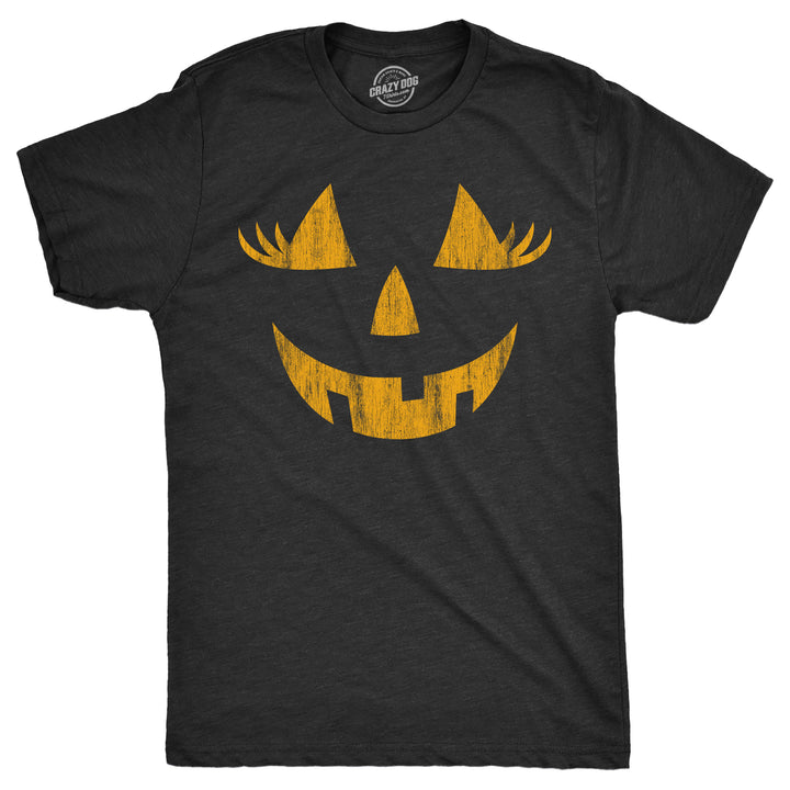 Mens Wacky Wendy Pumpkin T Shirt Funny Halloween Jack O Lantern Crazy Smile Tee For Guys Image 1