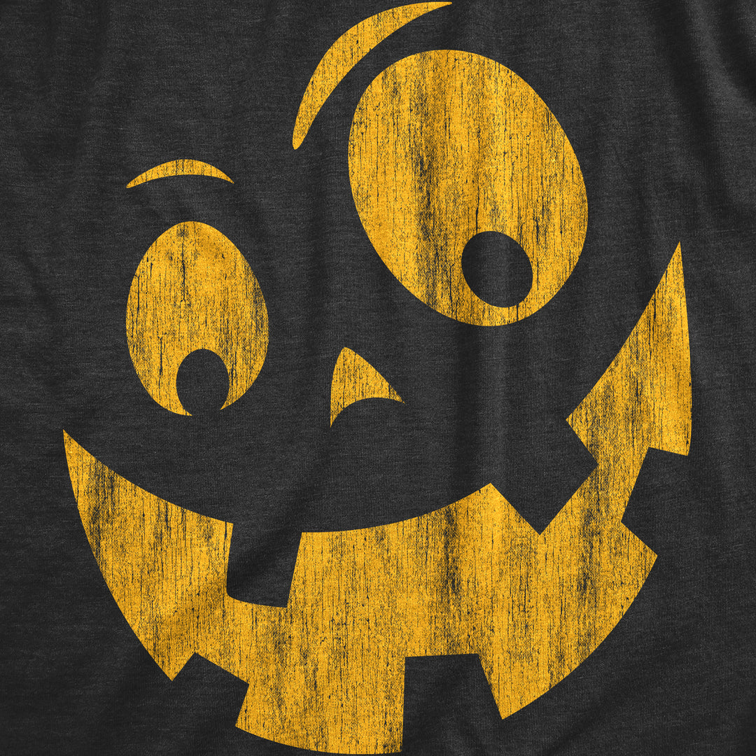 Womens Silly Jack Pumpkin T Shirt Funny Halloween Jack O Lantern Goofy Smile Tee For Ladies Image 2