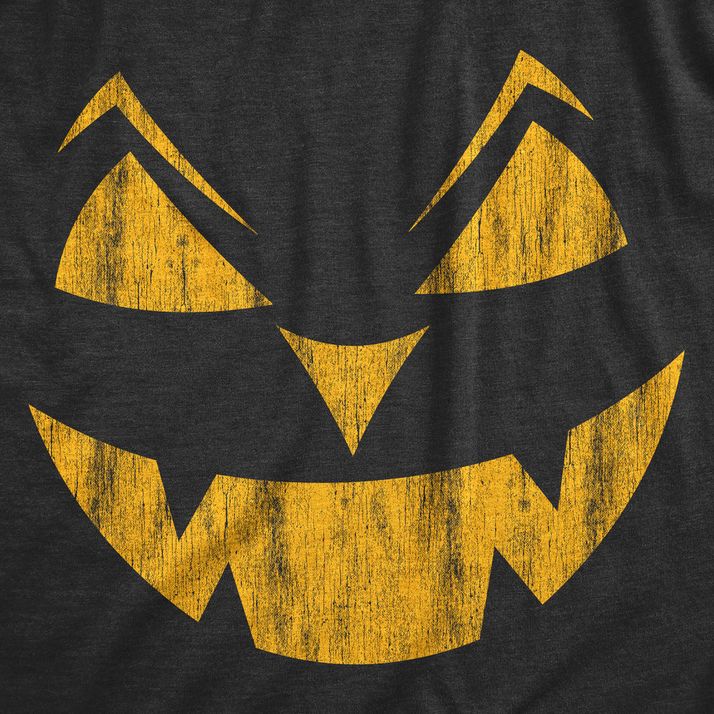 Mens Eyebrows Earl Pumpkin T Shirt Funny Halloween Jack O Lantern Evil Smile Tee For Guys Image 2