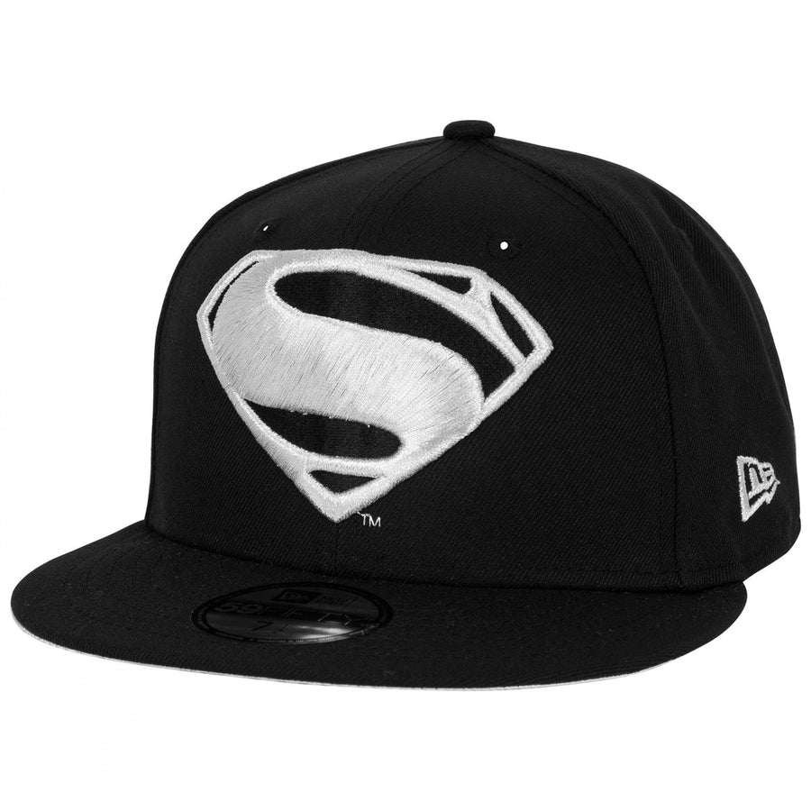 Superman Justice League Logo Black Colorway Era 59Fifty Fitted Hat Image 1