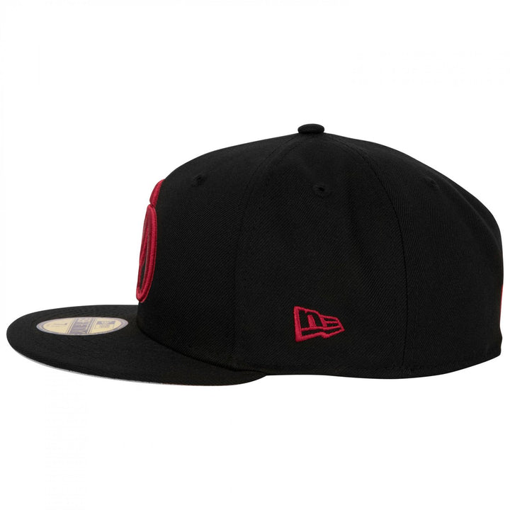 Daredevil Logo Black Colorway Era 59Fifty Fitted Hat Image 3