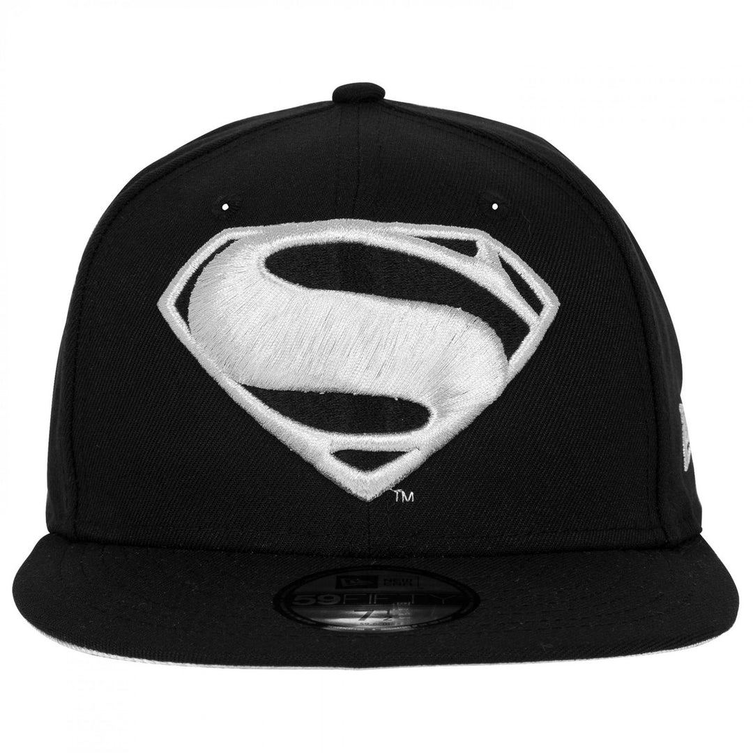 Superman Justice League Logo Black Colorway Era 59Fifty Fitted Hat Image 2