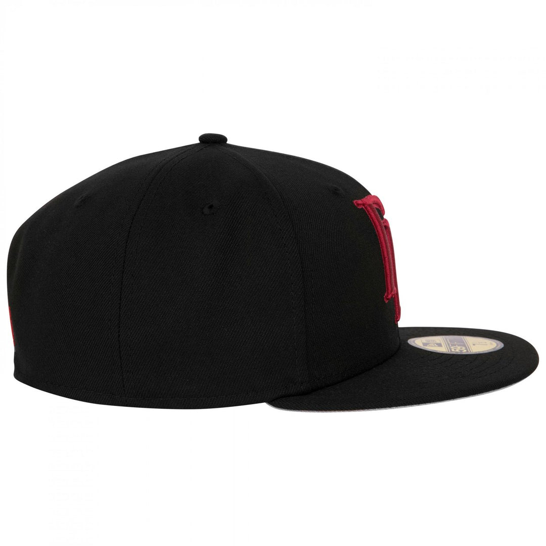 Daredevil Logo Black Colorway Era 59Fifty Fitted Hat Image 4