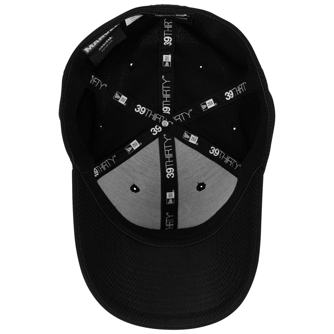 Black Panther Logo Black on Black Era 39Thirty Fitted Hat Image 6