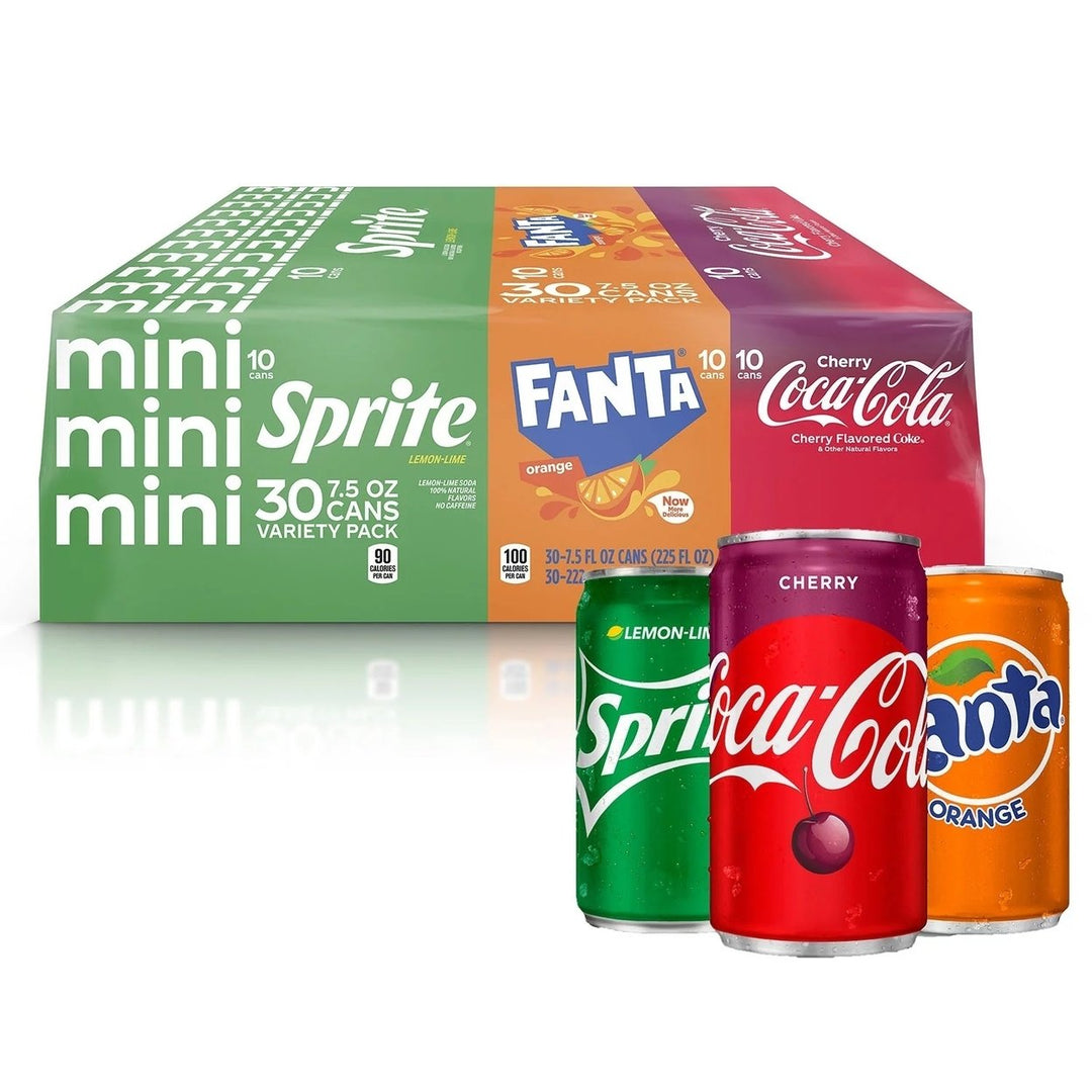 Coca-Cola Flavors Mini Cans Variety Pack 7.5 Fluid Ounce (Pack of 30) Image 1