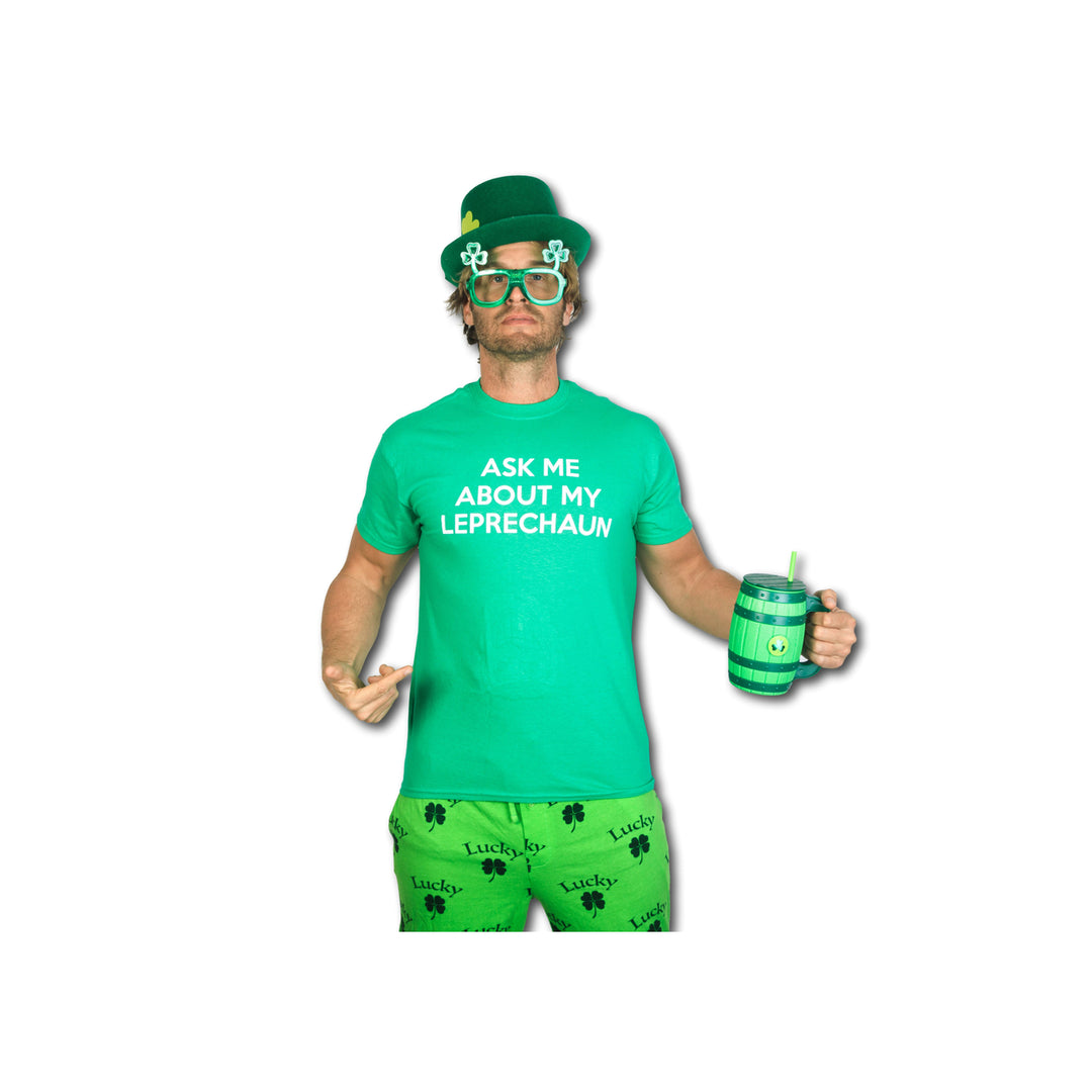 Mens Ask Me About My Leprechaun T Shirt Funny Saint St Patricks Day Sarcastic Image 7