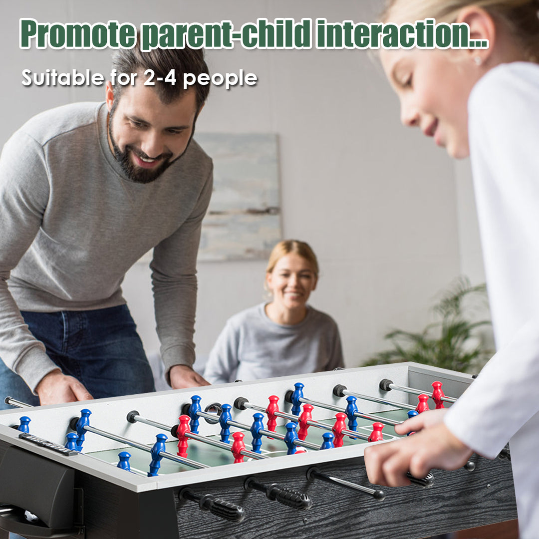 Costway 48 Competition Sized Wooden Soccer Foosball Table Adults and Kids Home Recreation Image 4