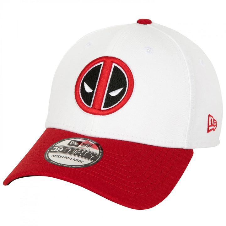 Deadpool Logo Home Colors Era 39Thirty Fitted Hat Image 1