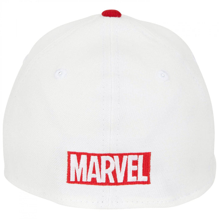 Deadpool Logo Home Colors Era 39Thirty Fitted Hat Image 4