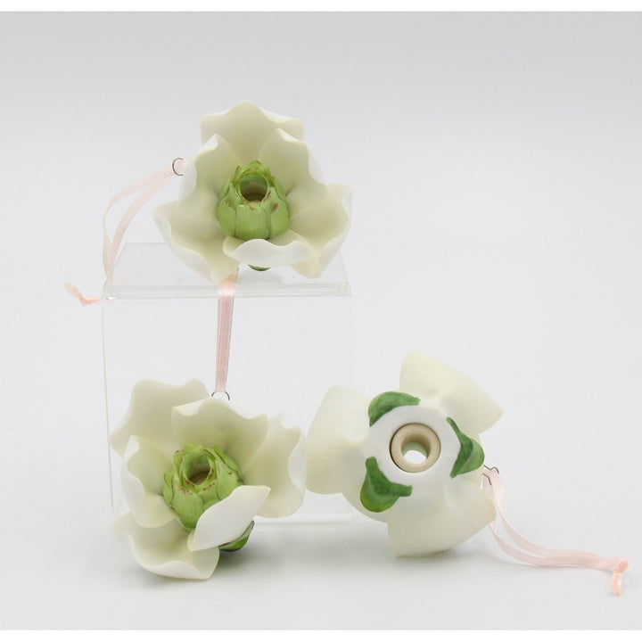 Ceramic Magnolia Flower Light Covers-Set of 3, Image 3