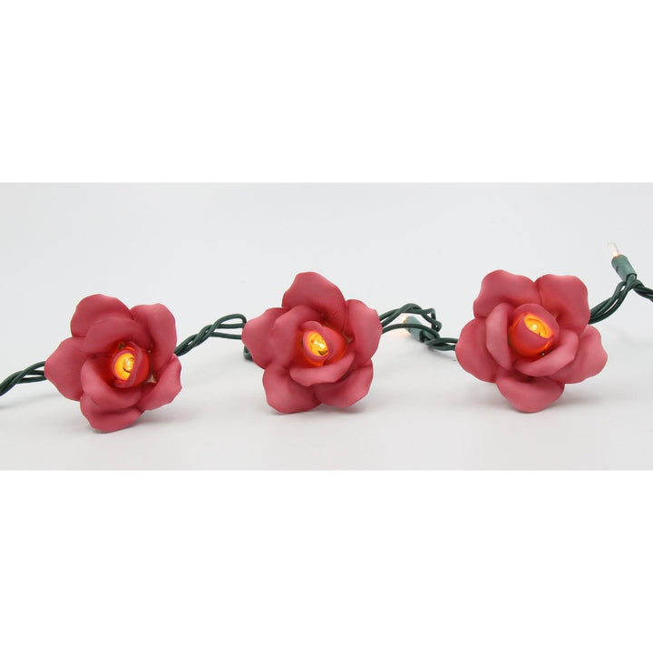 Ceramic Rose Flower Light Covers Set of 3 Valentines Day Image 2