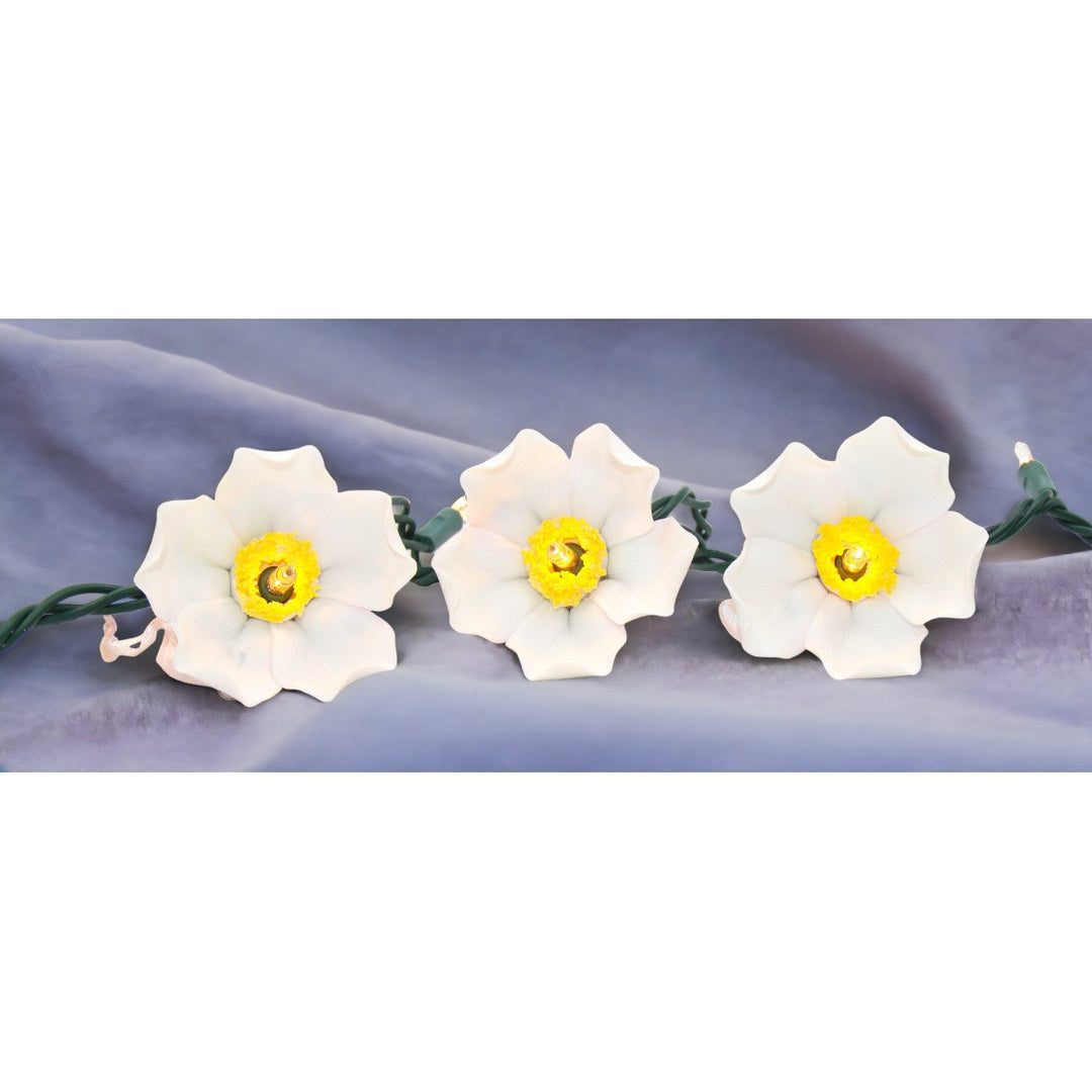 Ceramic White Rose Flower Light Covers 2 3/8" Mom Image 1