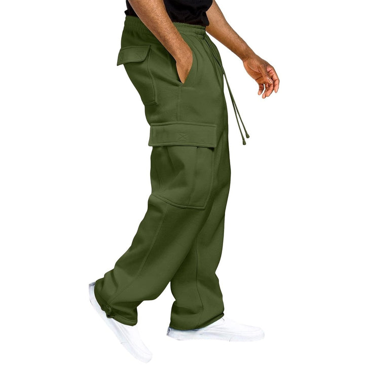 Mens Cargo Jogger Sweatpants Fleece Lined with Pockets Casual and Comfortable Image 7