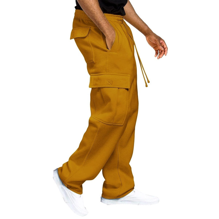 Mens Cargo Jogger Sweatpants Fleece Lined with Pockets Casual and Comfortable Image 9