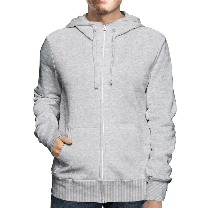 Mens Fleece Lined Full Zip Hoodie Sweatshirt Warm Soft Cozy Casual Wear Image 9