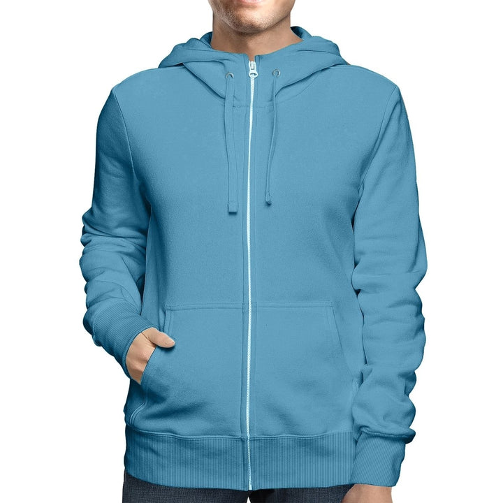 Mens Winter Fleece Lined Zip-Up Hoodie Sweatshirt 2-Pack Assorted Colors Image 11