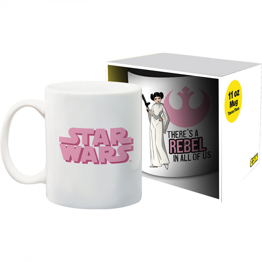 Star Wars Theres a Rebel in All of Us 11 oz Ceramic Mug Image 1