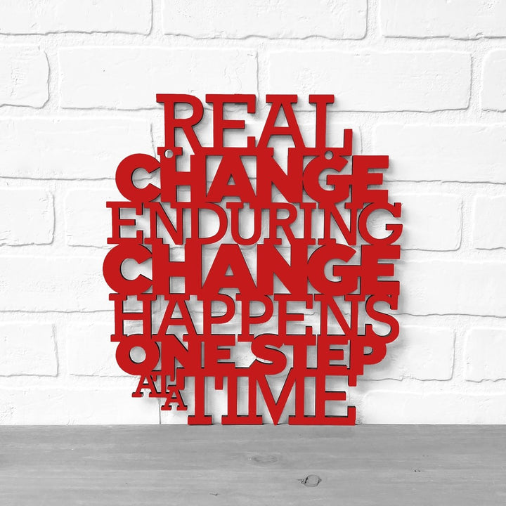 Real Change Happens One Step At A Time RBG Quote Sign Image 1