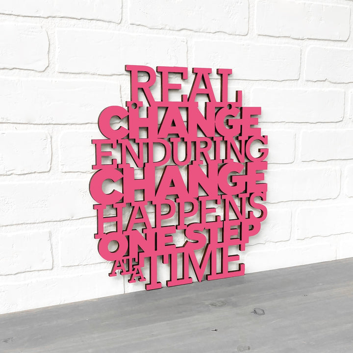 Real Change Happens One Step At A Time RBG Quote Sign Image 6