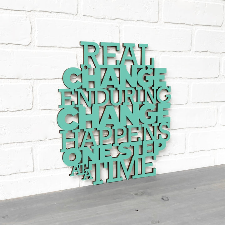 Real Change Happens One Step At A Time RBG Quote Sign Image 10