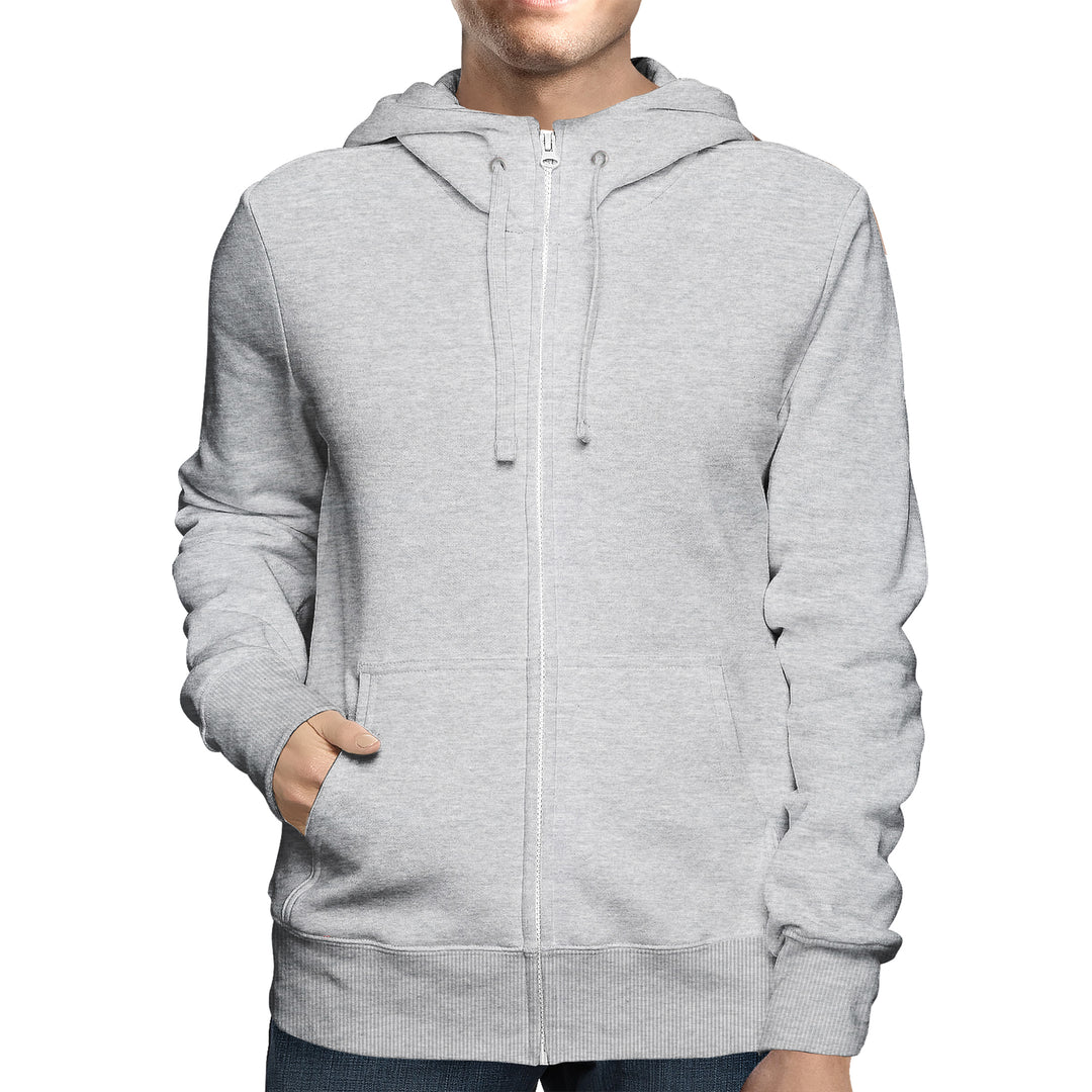 2-Pack: Mens Winter Warm Soft Full Zip-Up Fleece Lined Hoodie Sweatshirt Image 9