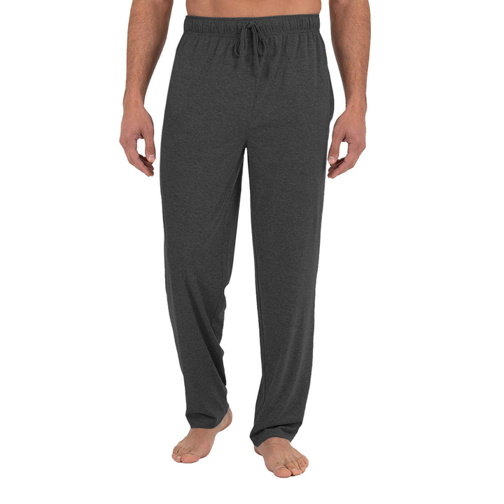 Mens Cotton Jersey Knit Pajama Pants 2-Pack Soft Lounge Sleepwear Wide Leg Image 8