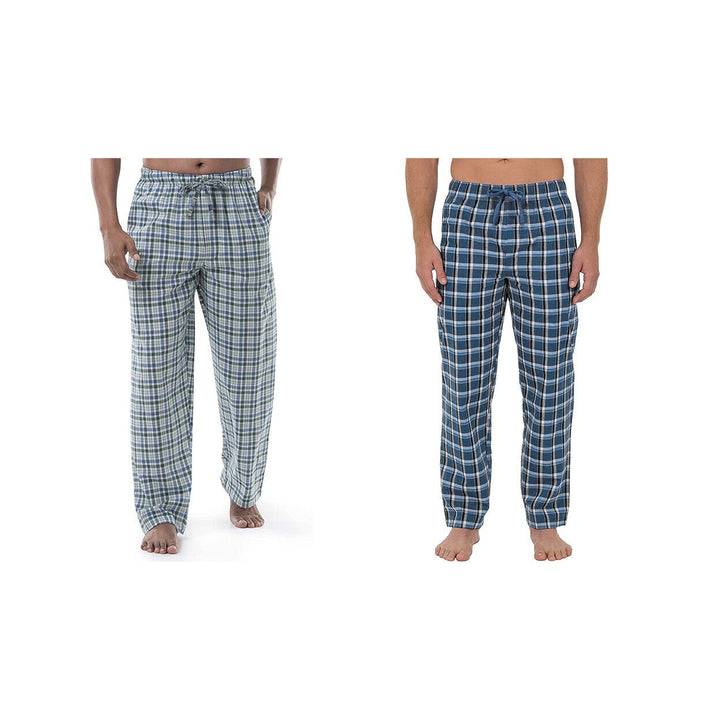 Mens Plaid Cotton Pajama Pants 5-Pack Ultra-Soft Lounge Sleepwear Random Colors Image 6