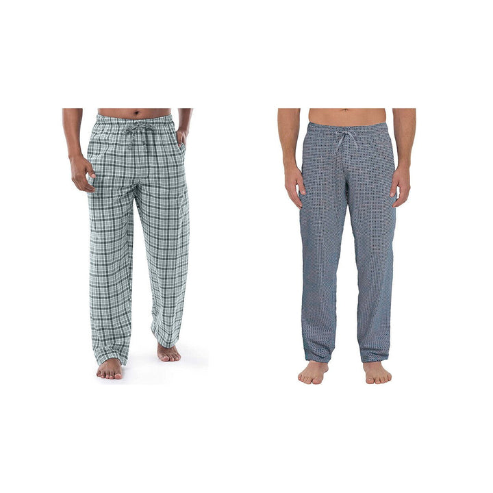 Mens Plaid Cotton Pajama Pants 5-Pack Ultra-Soft Lounge Sleepwear Random Colors Image 7