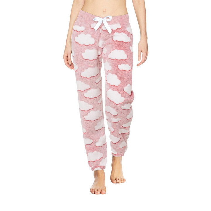 Womens Comfy Stretch Micro-Fleece Pajama Pants 4-Pack Printed Lounge Wear Image 6