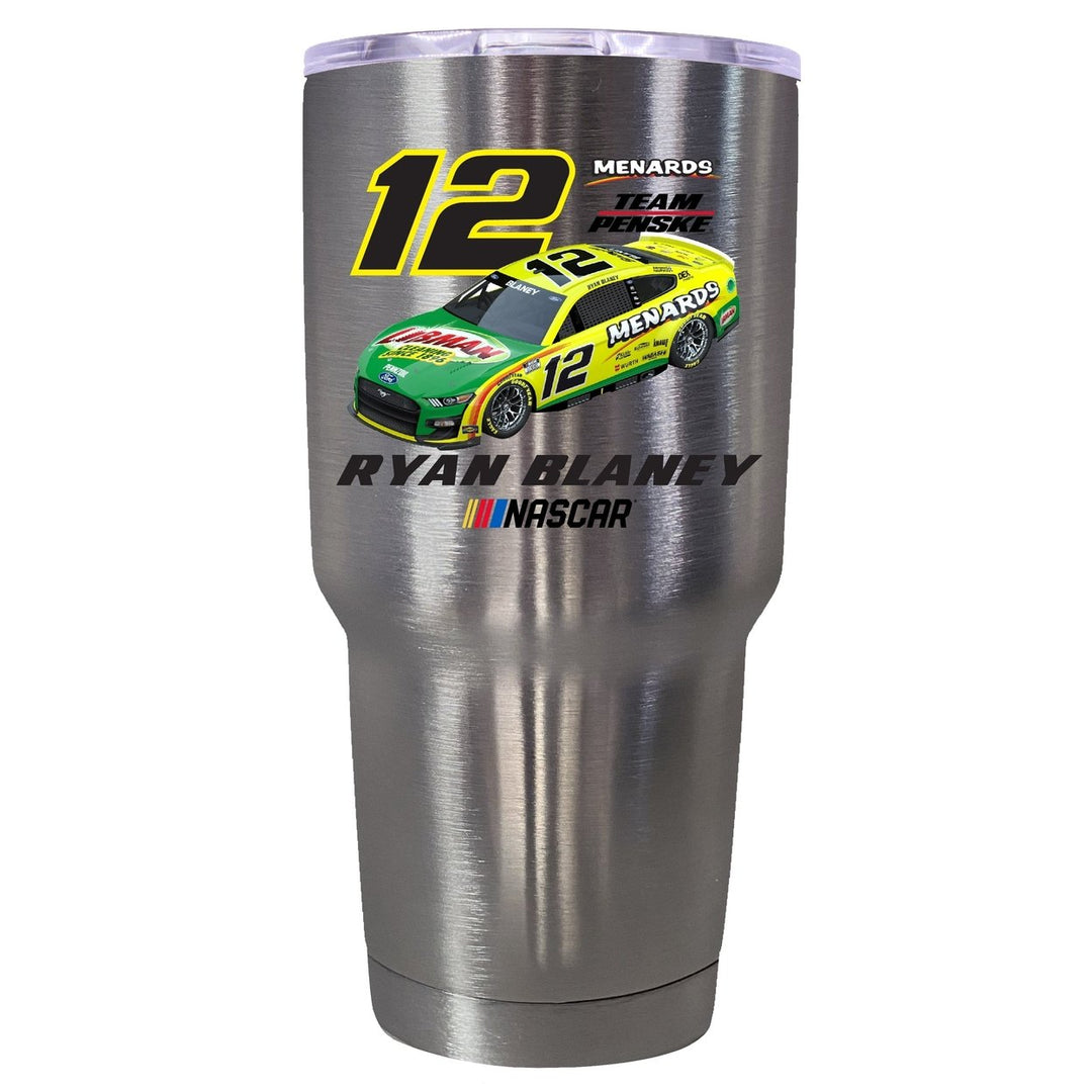 12 Ryan Blaney 24oz Stainless Steel Tumbler Car Design Image 1