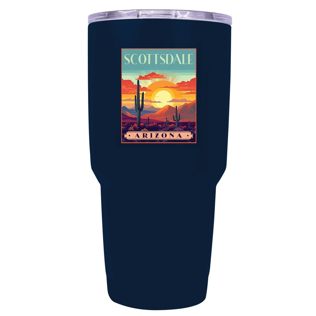 University of Louisiana Monroe 24 oz Laser Engraved Stainless Steel Insulated Tumbler - Choose Your Color. Image 3