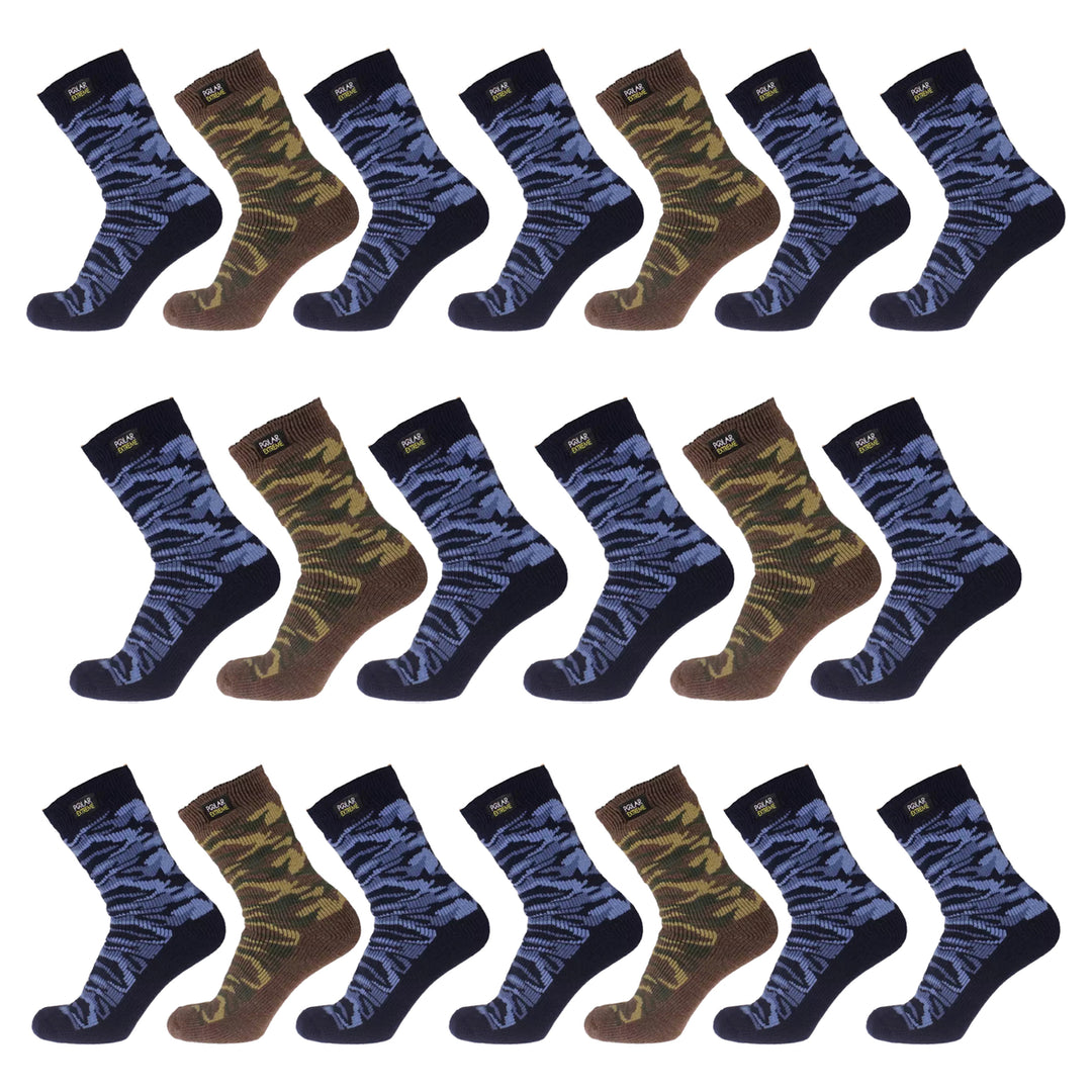 Mens Polar Extreme Insulated Thermal Ultra-Soft Winter Warm Crew Socks Image 2