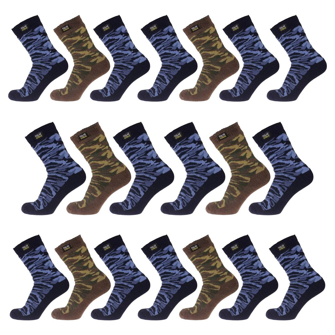 Mens Womens Polar Extreme Thermal Crew Socks 2-Pairs Insulated Cozy Warm Image 7