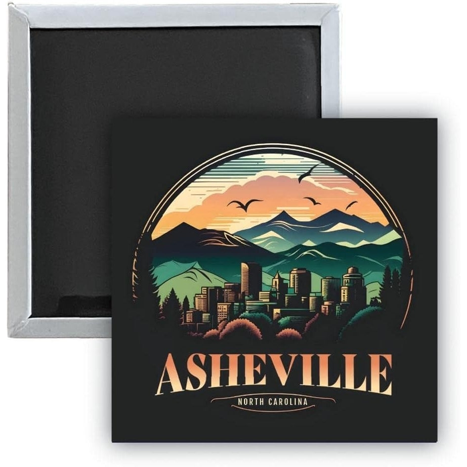 Asheville North Carolina Souvenir 2.5 x 2.5-Inch Durable and Vibrant Decor Fridge Magnet Image 2