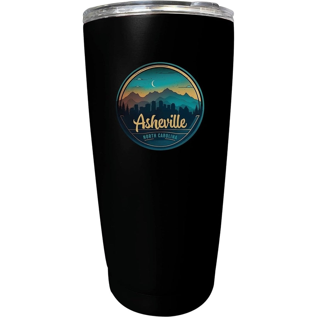 Asheville North Carolina Souvenir 16 oz Stainless Steel Insulated Tumbler Image 1