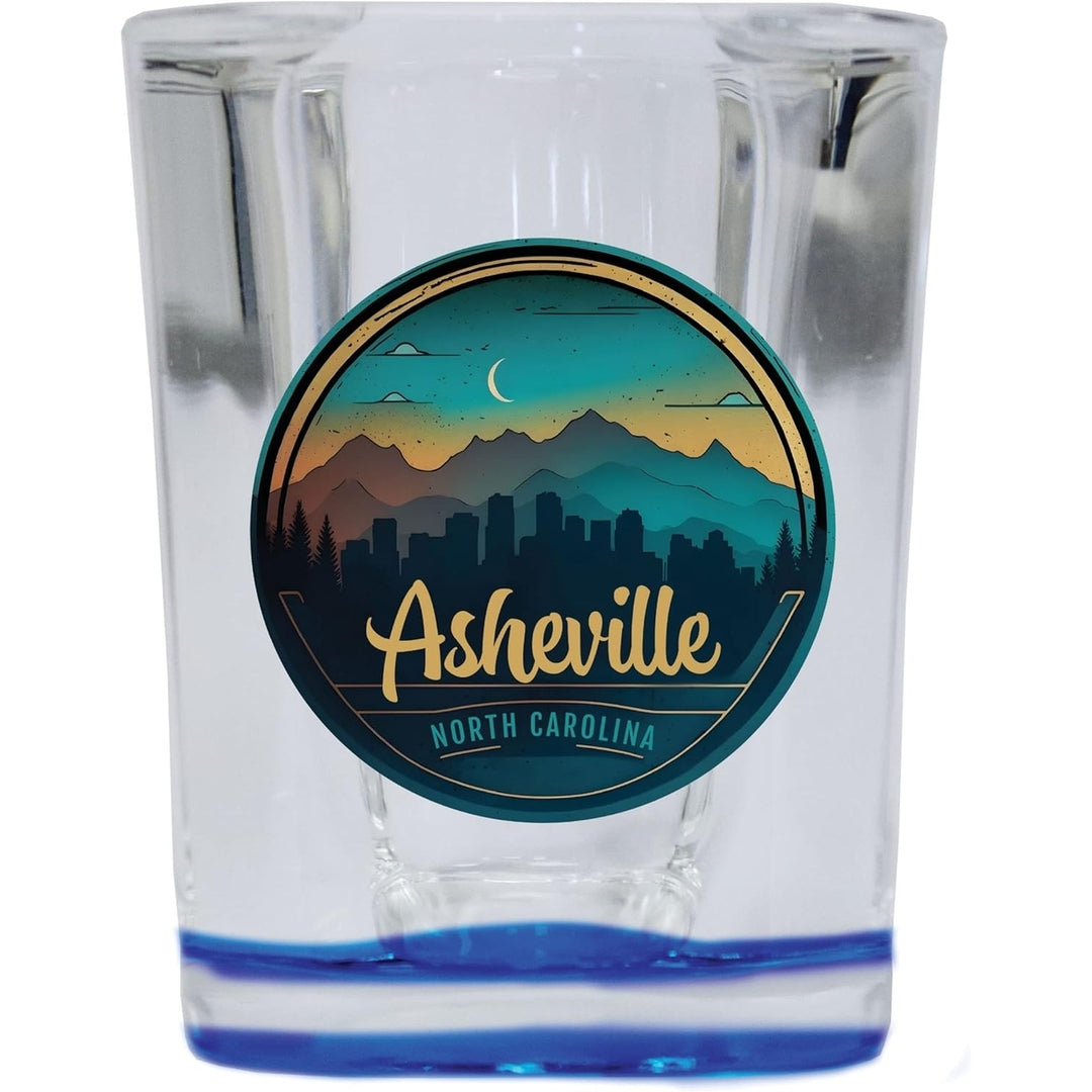 Asheville North Carolina Souvenir 2.5 oz Shot Glass Square Image 1