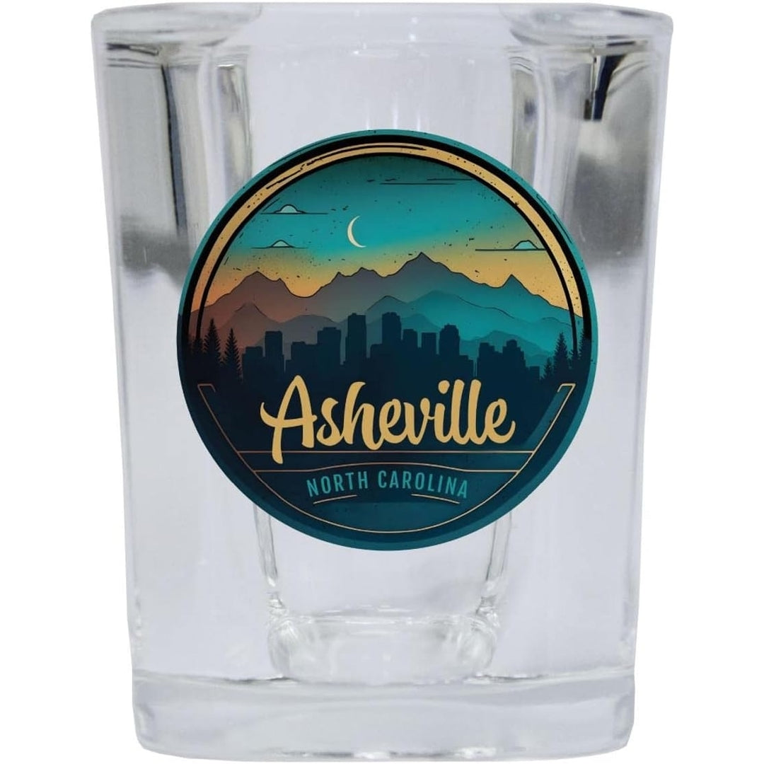 Asheville North Carolina Souvenir 2.5 oz Shot Glass Square Image 2