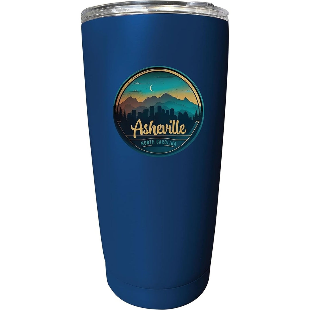 Asheville North Carolina Souvenir 16 oz Stainless Steel Insulated Tumbler Image 1