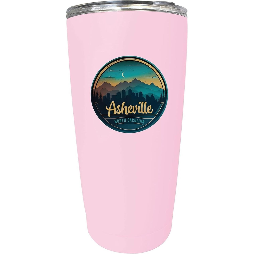 Asheville North Carolina Souvenir 16 oz Stainless Steel Insulated Tumbler Image 1