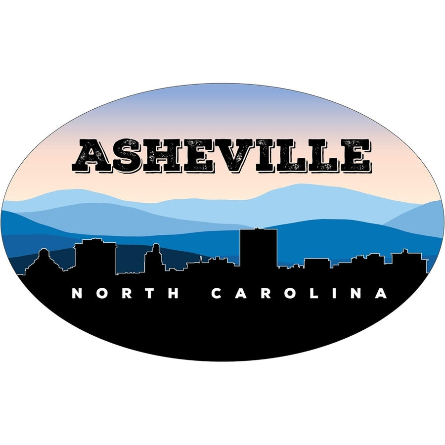 Asheville North Carolina Blue Ridge Mountains Hipster Brewery Souvenir Oval Magnet Image 1