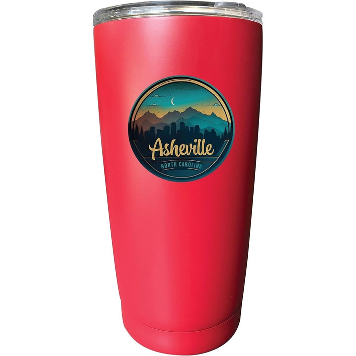 Asheville North Carolina Souvenir 16 oz Stainless Steel Insulated Tumbler Image 1