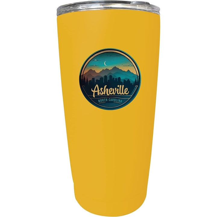 Asheville North Carolina Souvenir 16 oz Stainless Steel Insulated Tumbler Image 1