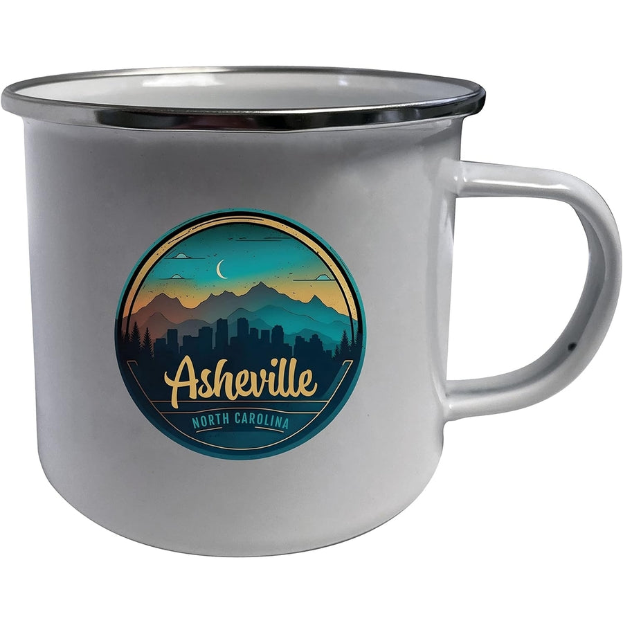 Asheville North Carolina Souvenir Tin Camper Coffee Mug Gray Image 1