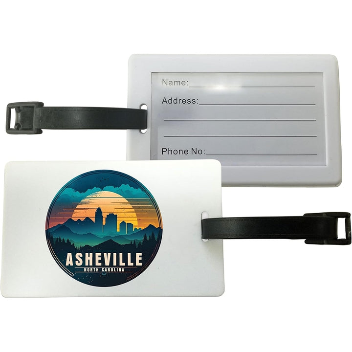 Asheville North Carolina Souvenir Luggage Tag 2-Pack Image 1