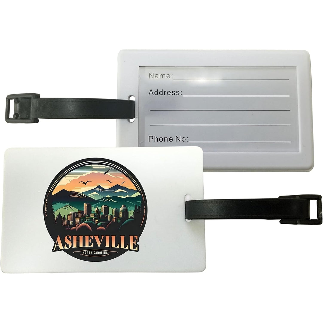 Asheville North Carolina Souvenir Luggage Tag 2-Pack Image 2