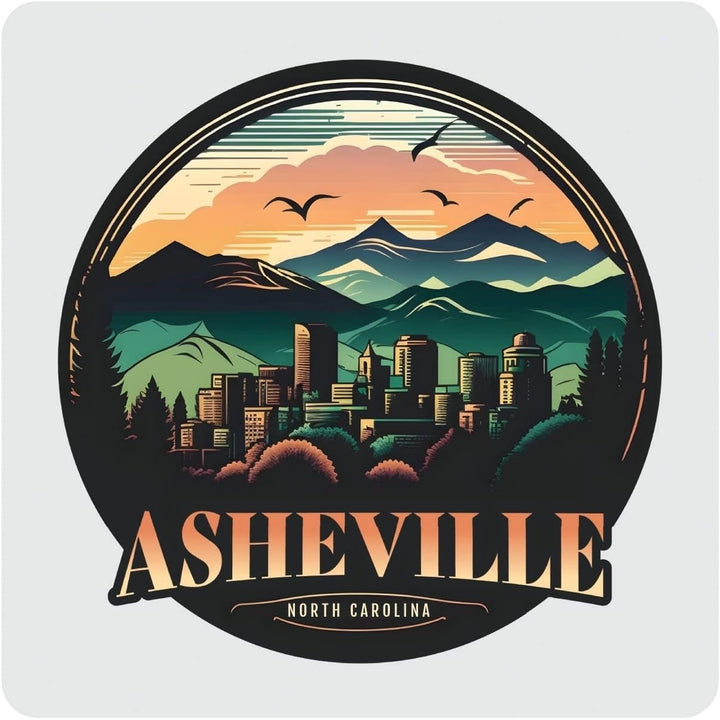 Asheville North Carolina Souvenir 4x4-Inch Coaster Acrylic 2 Pack Image 2